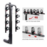 Rear Hitch Bike Rack Foldable Vehicle Cargo Gear Heavy-Duty Steel