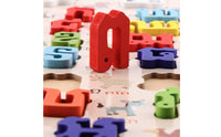 Interactive Wooden Puzzle Board Cognitive Wooden Puzzle Preschool Learning Board Movable for Toddlers