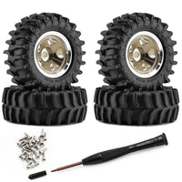 4 Pieces Wheel with Tire Tire and Wheel Set Heavy-Duty Beadlock Wheels for SCX30