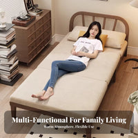 Foldable Design Extendable Slatted Daybed two-in-onePurpose Sofa Bed Removable and cleanable Cover Sleeper Couch Space-Saving for Apartment Dwellers, Students, Homeowners, Bedroom, Living Room, Small Spaces