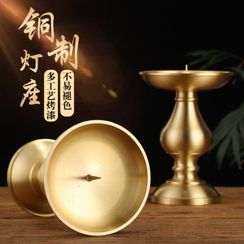 Brass Candle Holder for Home Altar