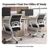 Adjustable Height Rolling Mesh Task Chair 360-Degree Swivel Mesh Back Rolling Chair Reclining Backrest Computer Seat Ergonomic Design for Distant Workers, Students, Adults, Conference Room, Bedroom