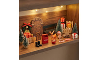 43 Pieces Mini Christmas Scene Set Mixed Material Seasonal Decoration Detailed