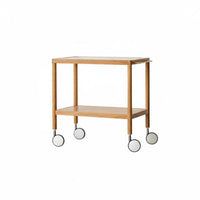 2-Tier Rolling End Table Nordic Design Serving Cart Multi-Functional for Kitchen
