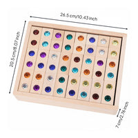 Gem Blocks Colorful Smooth Polished Wooden Block Set for Preschoolers, Kids, Home Education