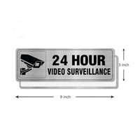 1 Piece Warning Sign Security Plaque Aluminum Surveillance Hardware Visual Deterrent Weatherproof Construction Suitable for Outdoor Fences Property Entry Office Monitoring