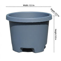 Plant Pots with Drip Tray and Plant Trays, Resin Heavy Duty Indoor Saucer for Garden Plants, Raised Feet and Drainage for Floor Standing Use