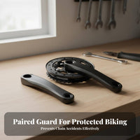 children's Bike Crankset Double Chain Guard 152mm Crank Lever Set Aluminum Alloy Crankset Lightweight Aluminum Alloy Crank Lever