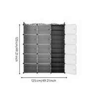 Modular Shoe Cabinet Multi-Layer Dustproof Shoe Cabinet Translucent Front Panels