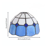 Stained Glass Lampshade Mediterranean Design tained Illumination Shade Plaid Pattern Vintage Lamp Shade for DIY Enthusiasts
