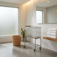 Laundry Storage Trolley Uncovered Shelf Rolling Laundry Trolley Heavy Duty