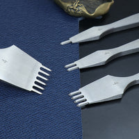 Premium White Steel Diamond Chisel 3/4/5mm Tooth Spacing for Leather
