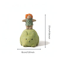 Resin Doll with Animal Base Charming Desk Ornament Compact for Bookshelf