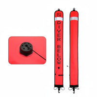 BCD Marker Buoy Slim Cylindrical Diving Marker Buoy Black Edging for Divers
