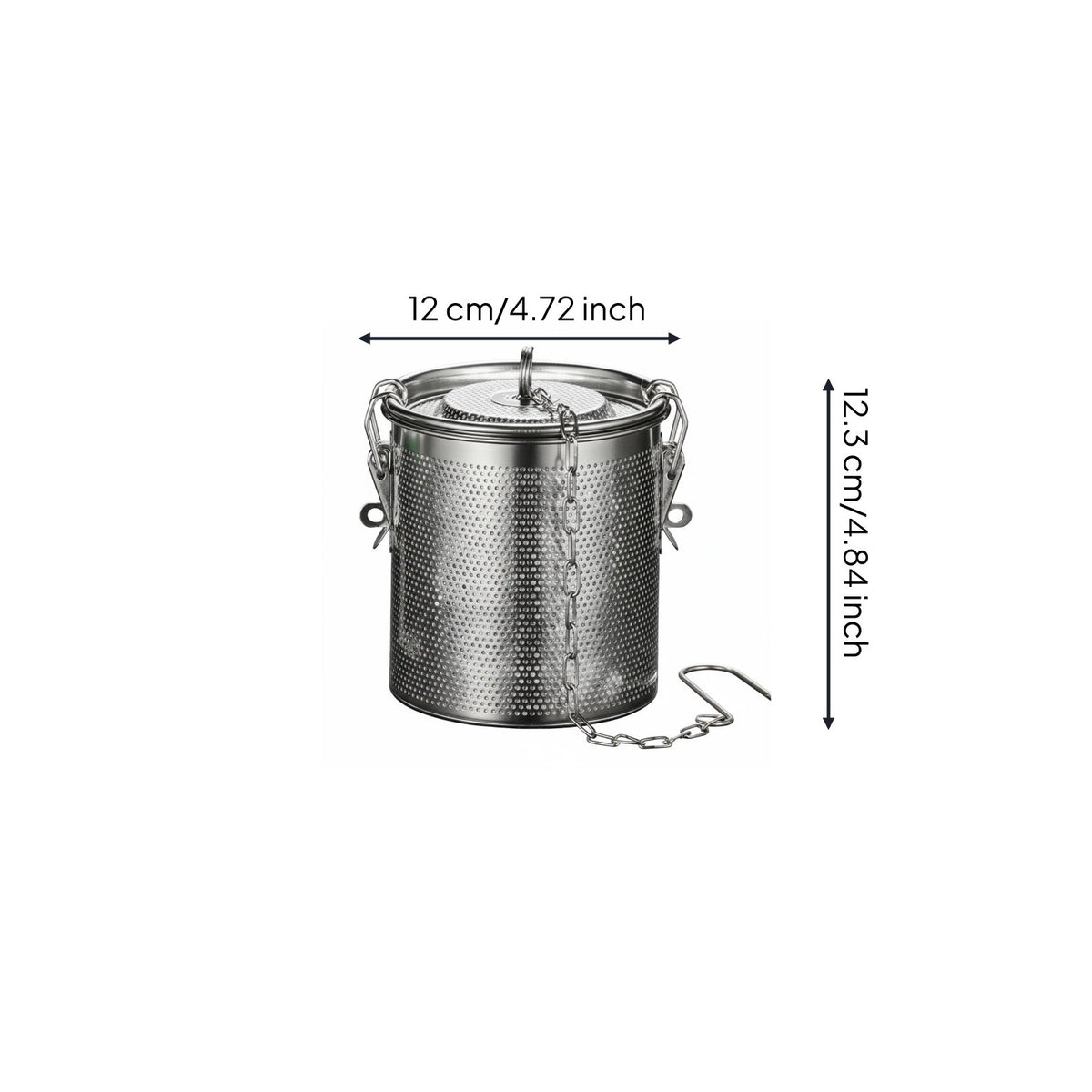 Braising Seasoning Container Secure Latch Stainless Steel Seasoning Basket