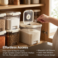 Storage Container 10kg Rice, Rice Dispenser with Measuring Cup, Airtight Kitchen Storage for Cereal, - Image 10