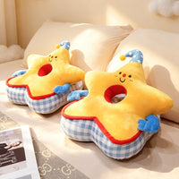 Plaid Nap Pillow for Students and Office Use
