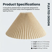 Pleated Lampshade, Light Shade, Detachable Pendant Lamp Cover, Table Lamp Shade, #variant:Khaki Linen