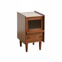 Narrow Bedside Cabinet Modern Minimalist Design Slim End Table with Drawer