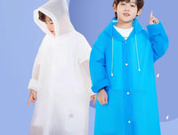 Kids Disposable Compressed Rain Poncho EVA Thickened Long Adult Student Card Raincoat for Outdoor Waterproof
