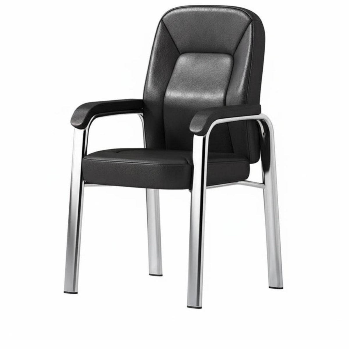 Fixed-Leg Conference Chair Sturdy Frame Seating Furniture Ergonomic Design