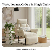 Foldable Padded Folding Lounger Adjustable rearrest Recliner Ergonomic Indoor Furniture With Headrest for Office Workers, Outdoor lovers, Dormitory, Nap Time, Balcony, Living Room