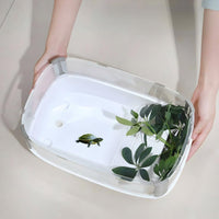 Turtle Tank with Basking Platform and Drainage
