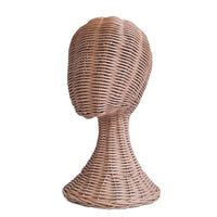 New Creative Rattan Hat Display Stand Mannequin Head for Hats, Glasses, Scarves