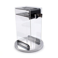 360 Degree Rotating Acrylic Block, Stainless Steel Base Holder, Space-Saving Kitchen Countertop Utensil Organization for Home Cook
