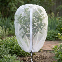 Drawstring Zipper Plant Protection Net Bag for Greenhouse Orchard Garden - Thickened Anti-Bird Insect Netting