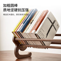 Wooden Expandable Bookend, Large Capacity Desk Book and File Organizer