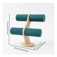 T Stand Display with Wooden Base  Jewelry Accessory Holder Lightweight Jewelry Display Stand Dresser