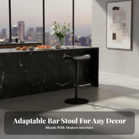 Adjustable Rotating Stool with Backrest Light Luxury Design Adjustable Pedestal Stool Padded Seat Built-in Footrest for Adults