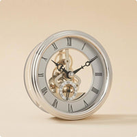 Round Clock Insert Metal-Look Bezel Clock Face Insert for Home Decor