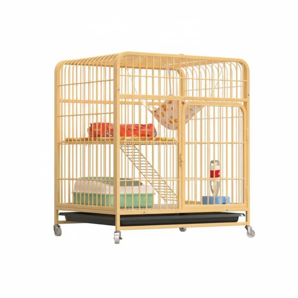 Multimulti-Tier Feline Condo Spacious Design Multimulti-Tier Feline Playpen Multiple Entry Doors Quick Setup for Indoors