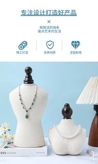 瑞义珠宝人像脖子麻布饰品项链展示架样品间柜台模特吊坠架首饰架