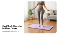 Noise Reduction Thick Exercise Mat Thickened Jump Rope Mat Widened Design for Apartment Dwellers, Beginners, Home Gym, Pilates, Living Room