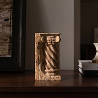 Stone Candlestick Decoration Weathered Stone Pillar Vintage for Collectors