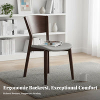 Nordic design Upholstered Wooden Side Chair sturdy Wood Frame Kitchen Seating Minimalist Design Household Furniture Padded Seat for Homeowners, Interior Designers, Office Managers, Dining Room