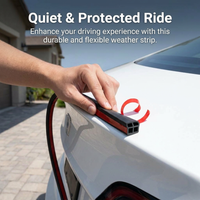 EPDM Rubber Seal Strip for Car Doors, Weather Seal, Sound Insulation, Dust Proof #variant:10
