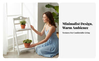 2-Tier Ladder Planter Space-Saving Multi-Tier Plant Shelf Indoor & Outdoor