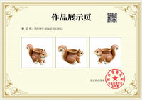 松鼠树脂花盆摆件动物造型家居阳台庭院装饰工艺品庭院装饰摆件