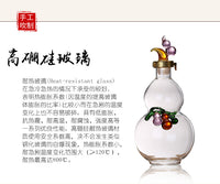高硼硅工艺玻璃葫芦形酒瓶透明空酒瓶创意泡厂家玻璃瓶高硼硅白酒
