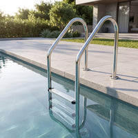 Stainless Steel Pool Ladder Non-Slip Pool Ladder with Handrails Screw-On