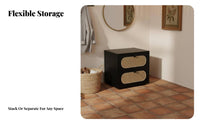 Woven-Front Drawer Single Item Sturdy Construction Multi-Drawer Storage Chest