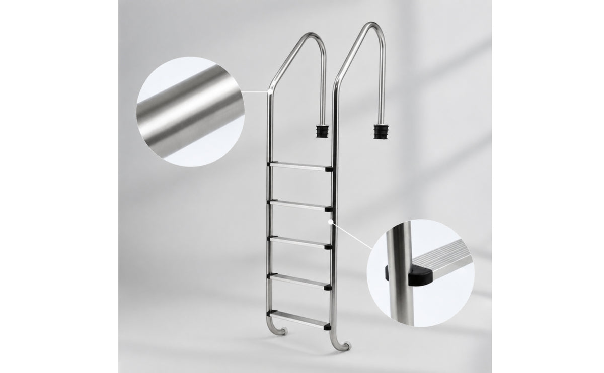 5-Step Pool Ladder Rust Resistant Swimming Pool Ladder with Handrail Easy to Install for Contractors, Backyard Pools