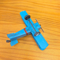 Vintage Biplane Figurine Retro Propeller Plane Model Detailed Finish