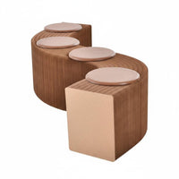 Accordion Paper Bench Space-Saving Collapsible Paper Stool Foldable Design