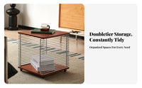 Rolling Cube Shelf sectional Design Side Table Sturdy Frame for Living Room, Study