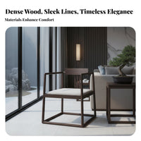 Wooden Frame Sofa and Armchair Modern Chinese Design Living Room Seating Thick Cushions Long-Lasting for Hotel, Reception Area